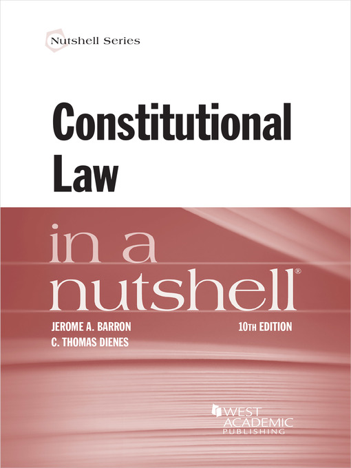 Title details for Constitutional Law in a Nutshell by Jerome A. Barron - Available